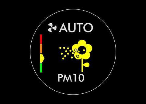 LED screen icon for PM10 level