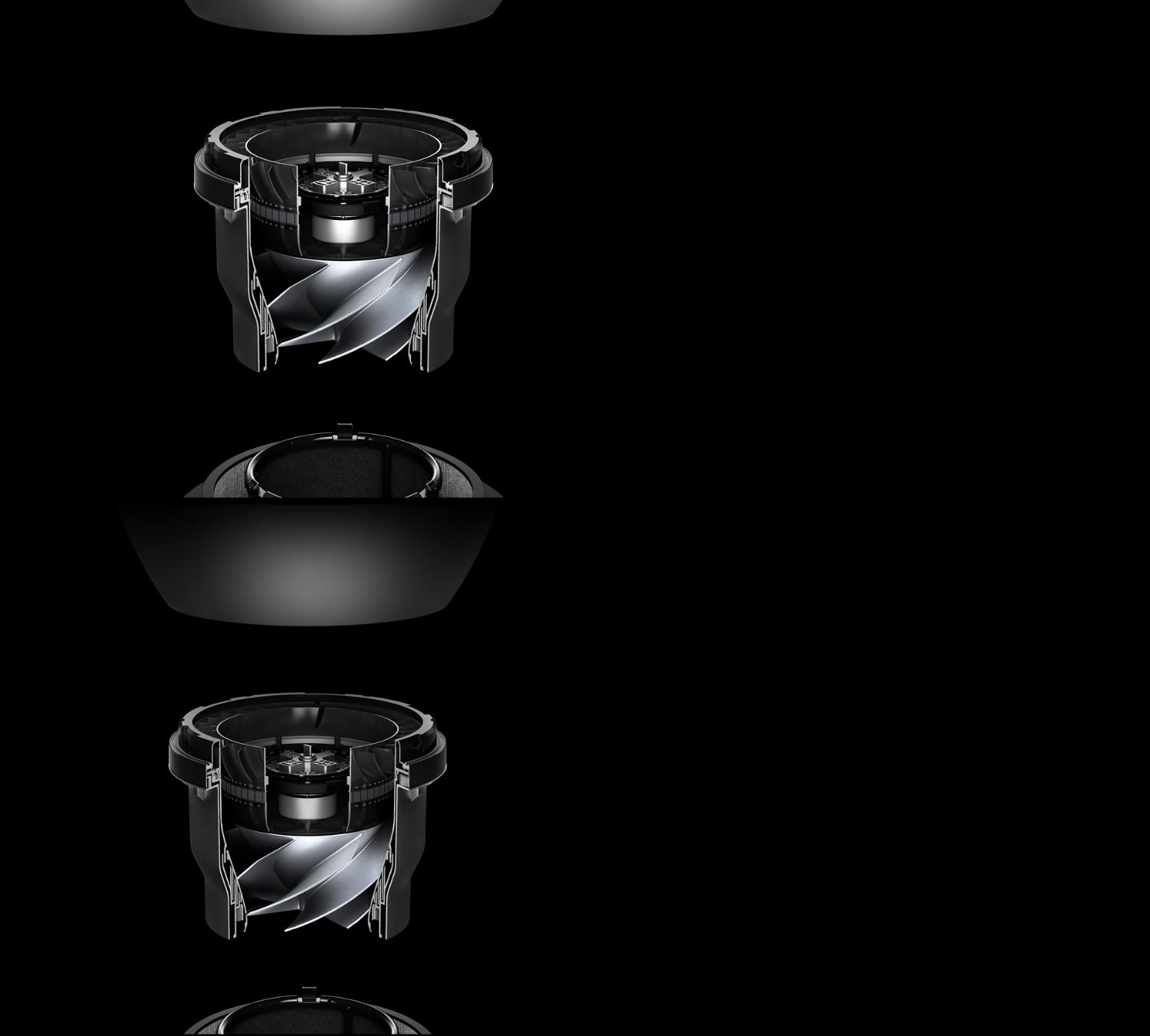 La technologie du moteur à l’intérieur du Dyson Purifier Big+Quiet Formaldéhyde.