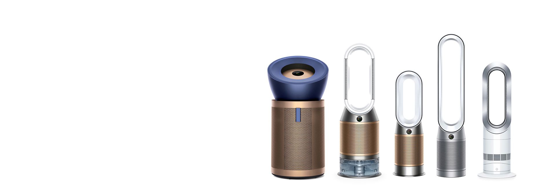 Image de toutes les technologies Dyson cote à cote