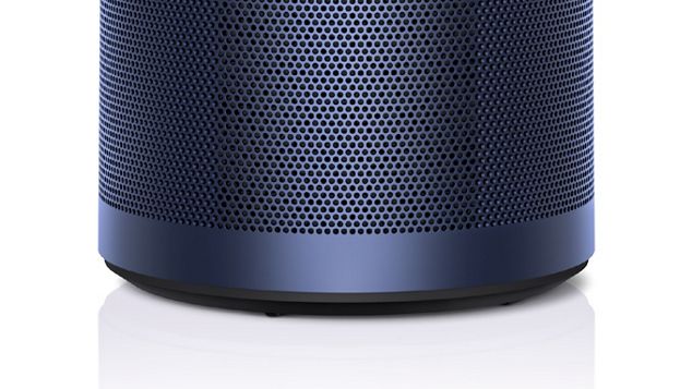 Zoomed-in to show discreet wheels on Dyson Purifier Big+Quiet Formaldehyde.