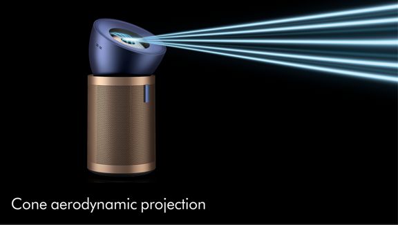 The Dyson Purifier Big+Quiet Formaldehyde trapping pollutants from the air and projecting a powerful airflow.