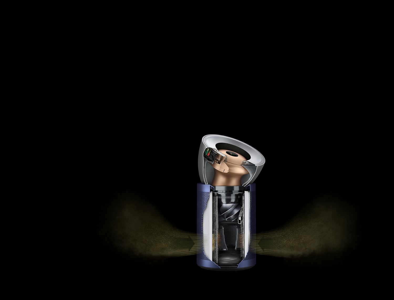 Dyson Purifier Big+Quiet Formaldehyde purifying airflow through the filters