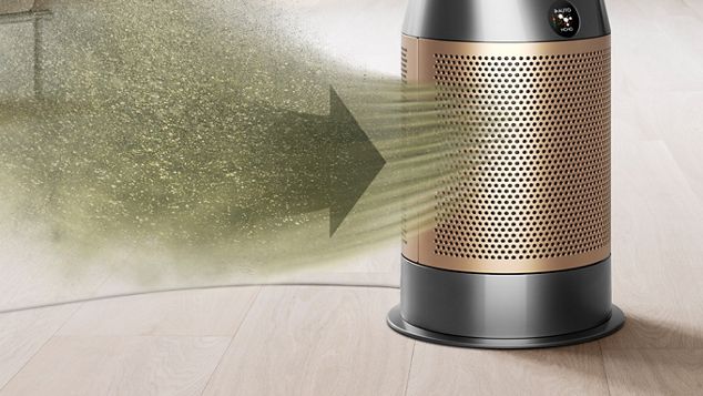 Dyson Luftreiniger filtert Partikel aus der Luft
