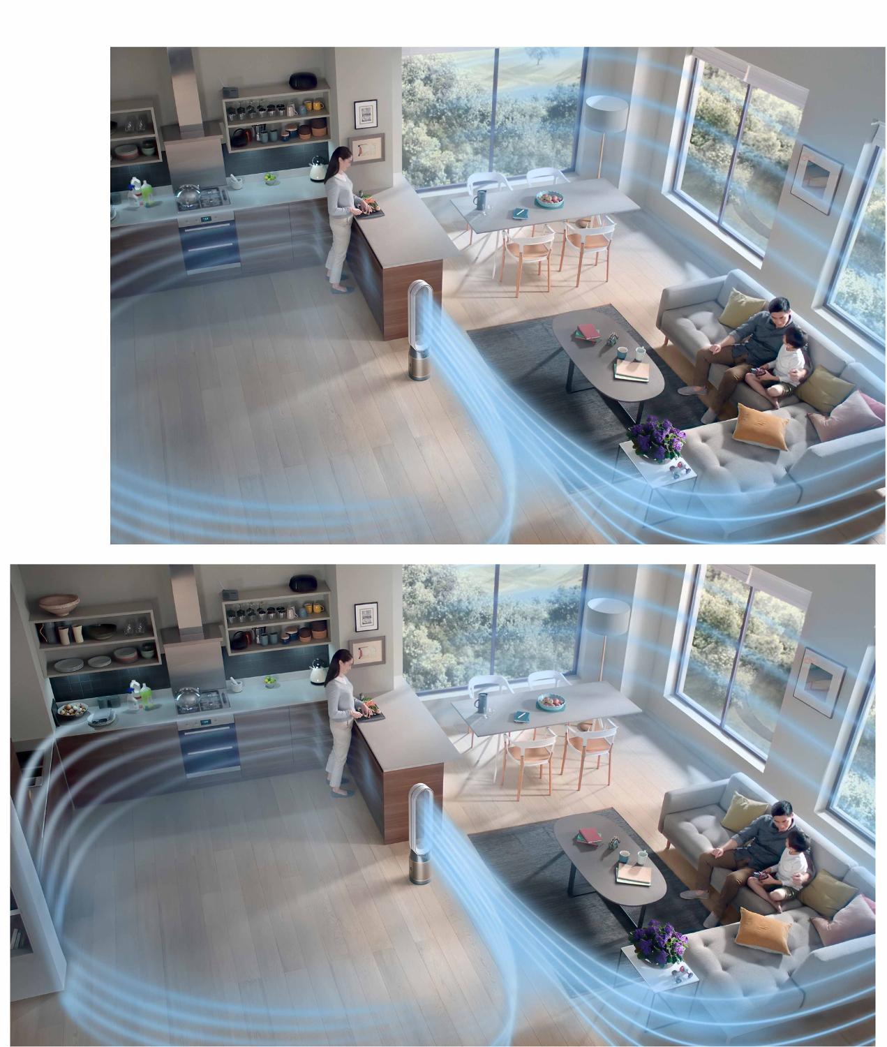 Dyson Purifier Hot+Cool Formaldehyde purifying a large living space