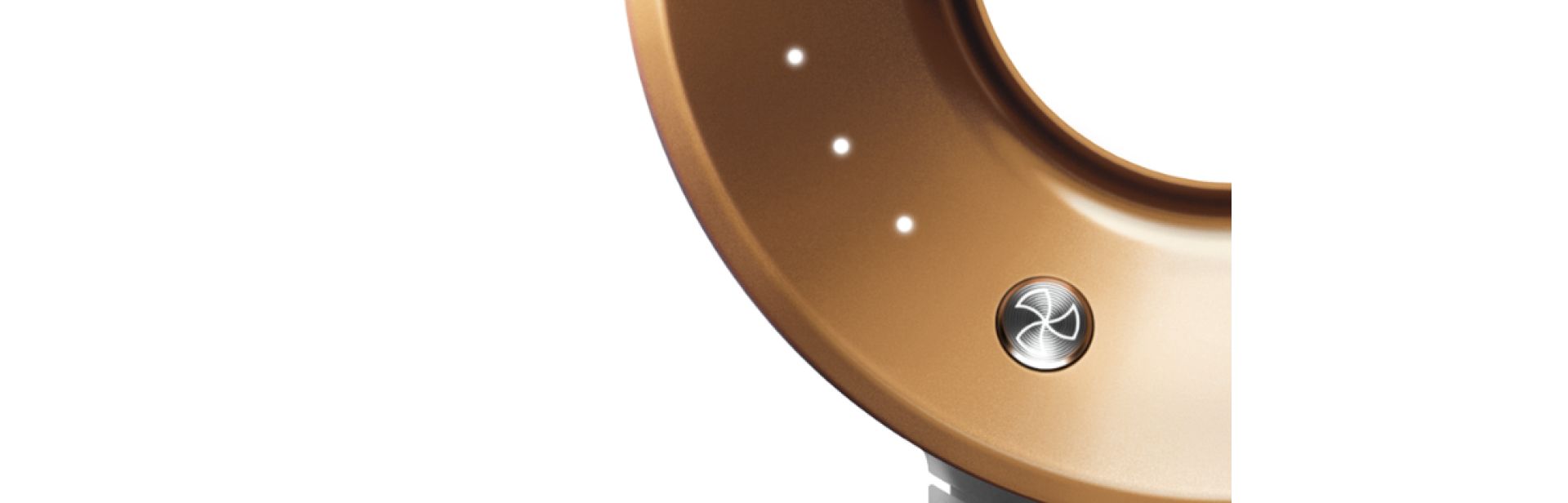 Közeli kép a Dyson Supersonic hajszárító fejrészén látható sebességfokozatokról.