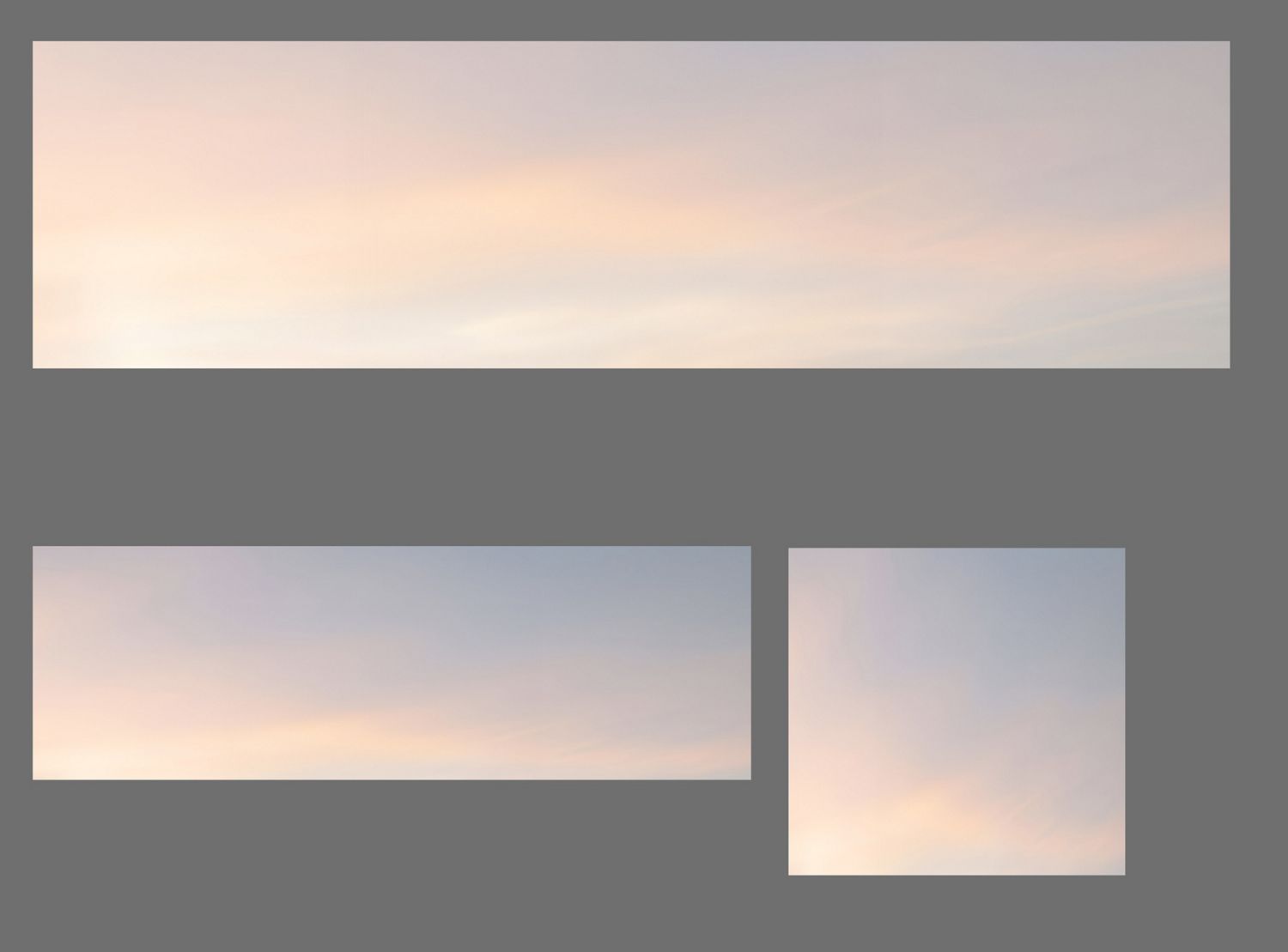 A sky tinged with sunset hues.