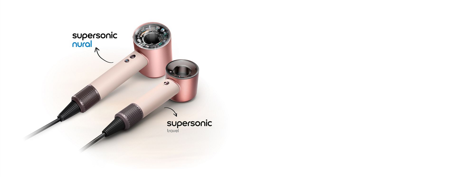 Dyson Supersonic Nural and Travel hair dryers.