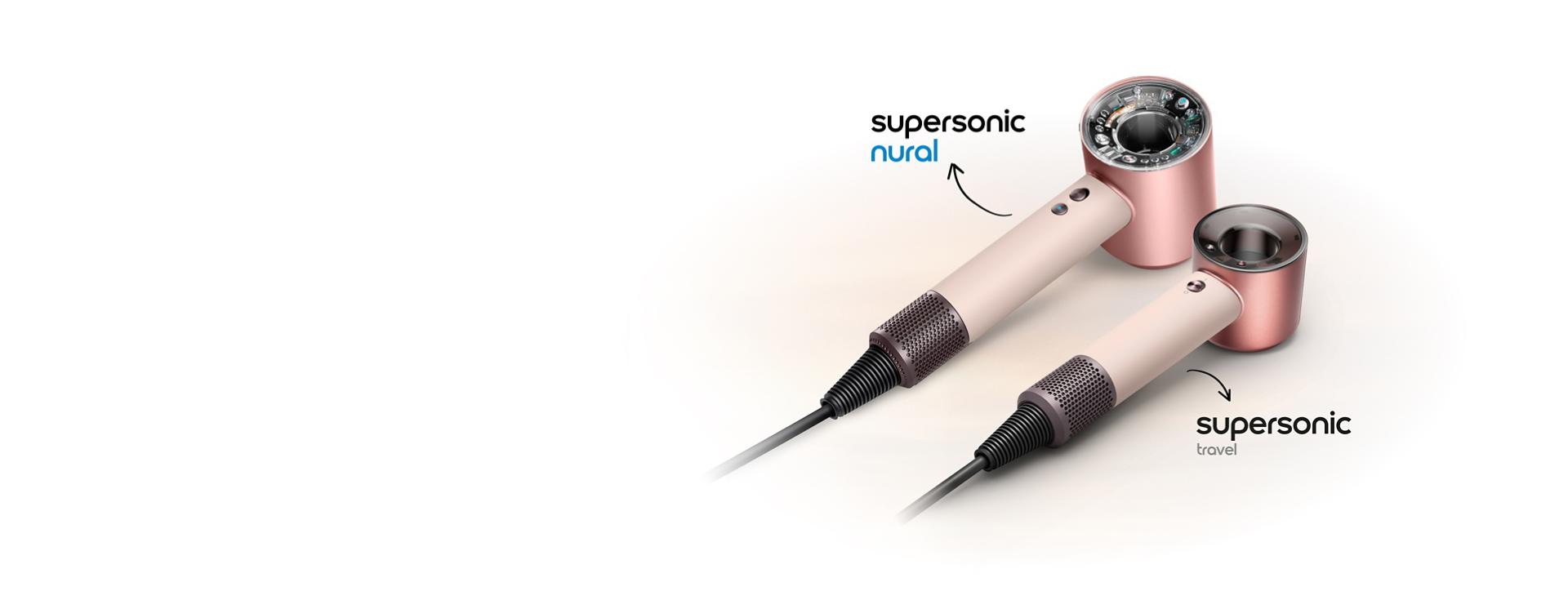 Dyson Supersonic Nural and Travel hair dryers.
