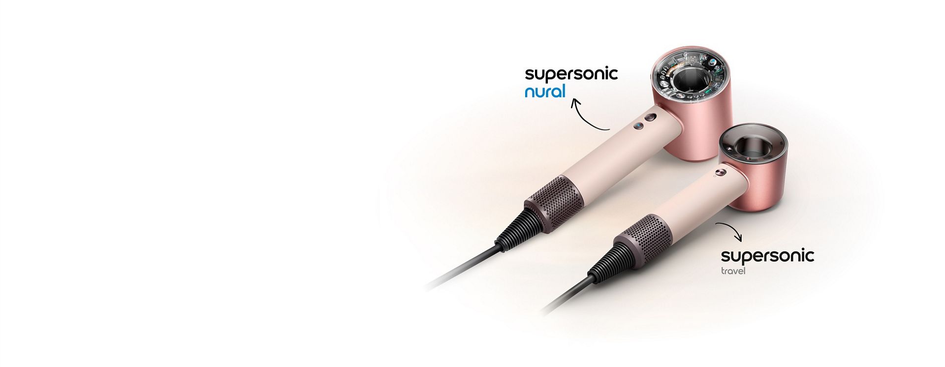 Dyson Supersonic Nural and Travel hair dryers.
