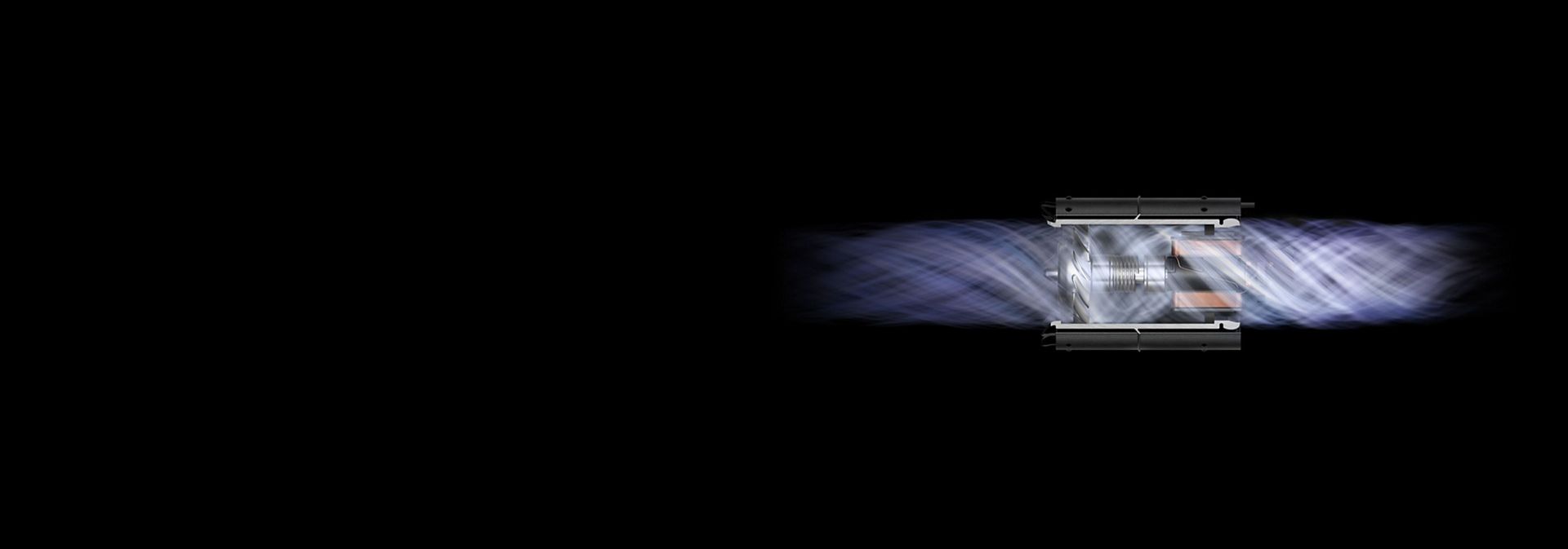 Cutaway graphics show the airflow through the Dyson Hyperdymium motor.