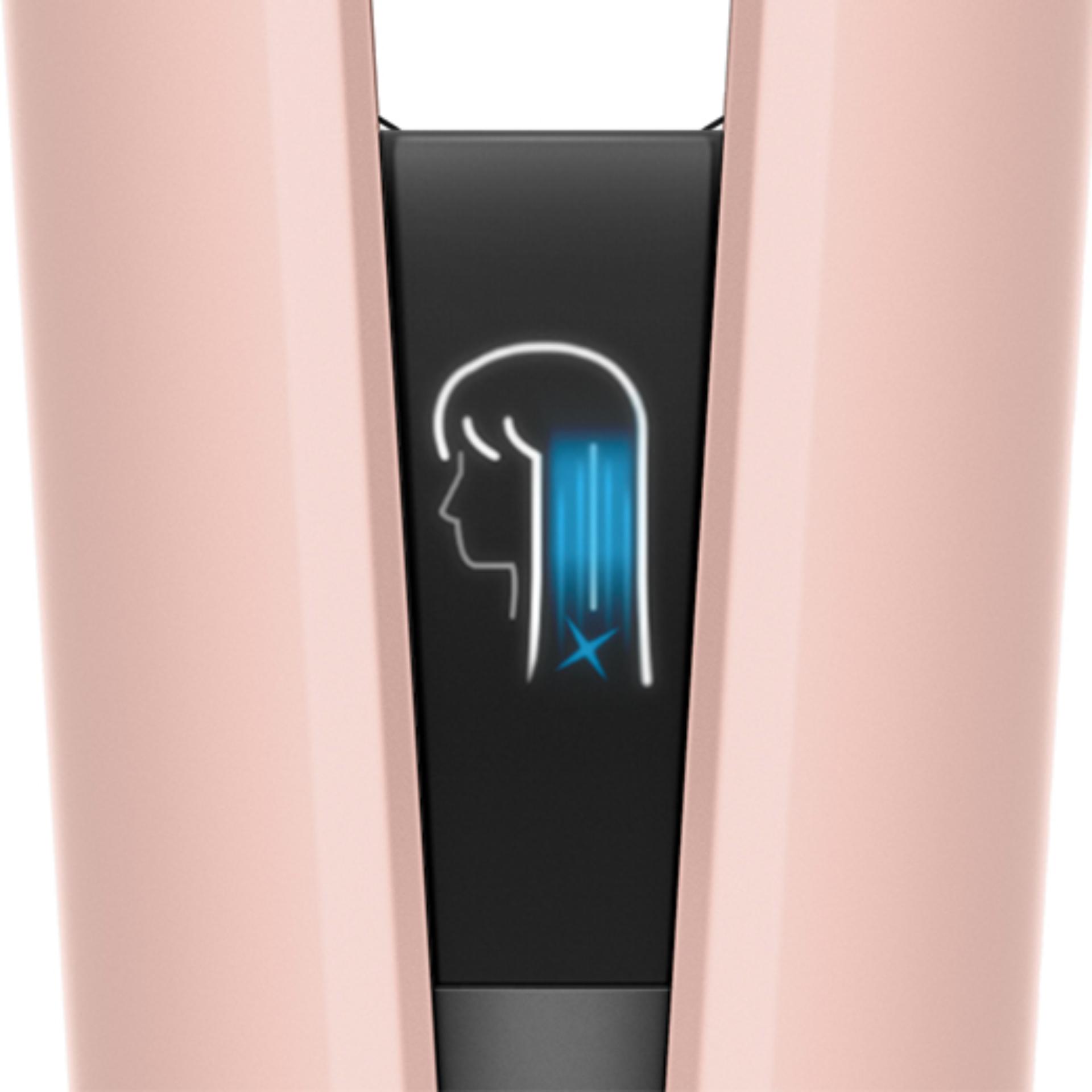 Closeup of the screen on the Airstrait straightener showing the current mode.