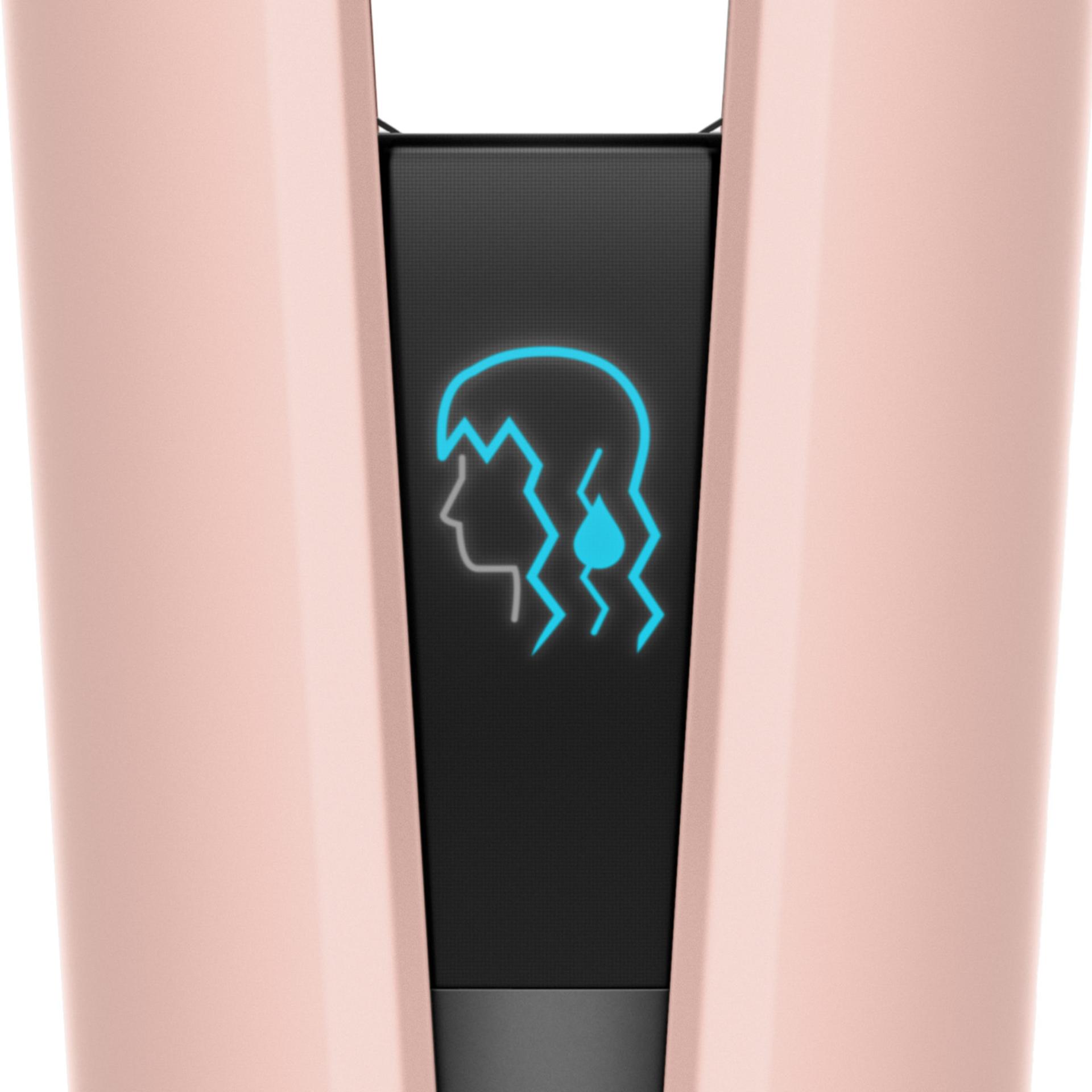 Closeup of the screen on the Airstrait straightener showing the current mode.