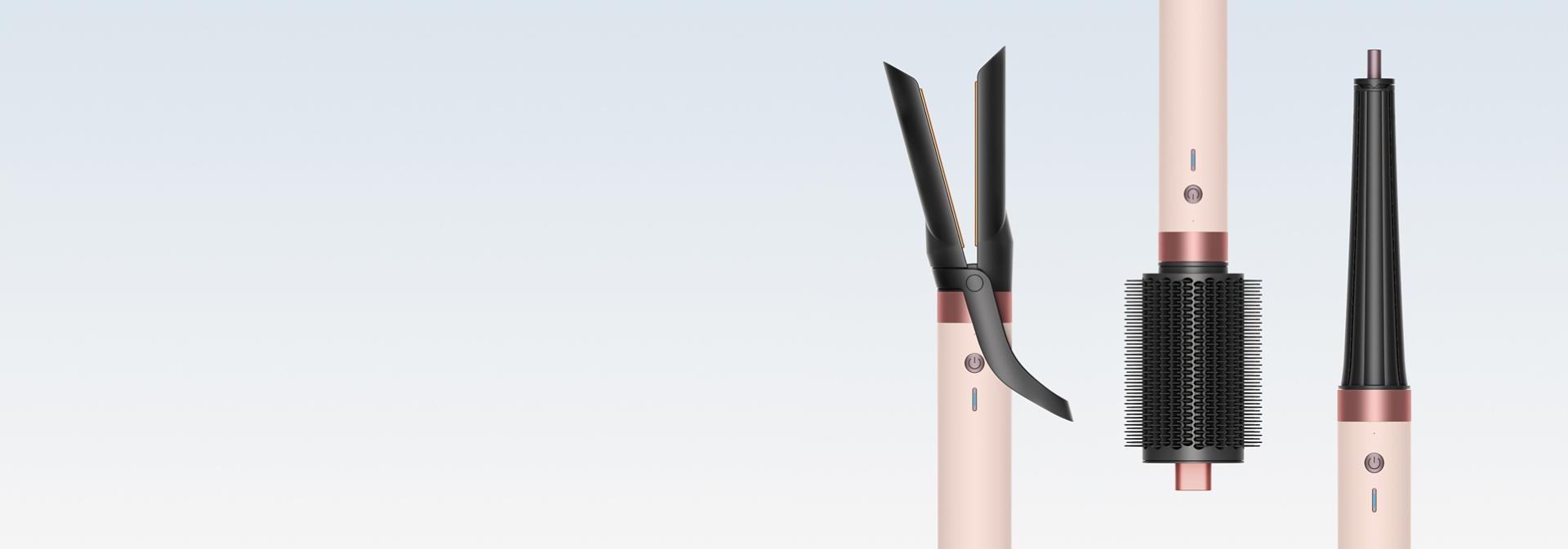 A range of Dyson Airwrap Co-anda2x multi-styler accessories.