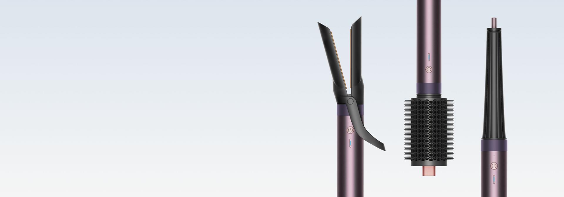 A range of Dyson Airwrap Co-anda2x multi-styler accessories.