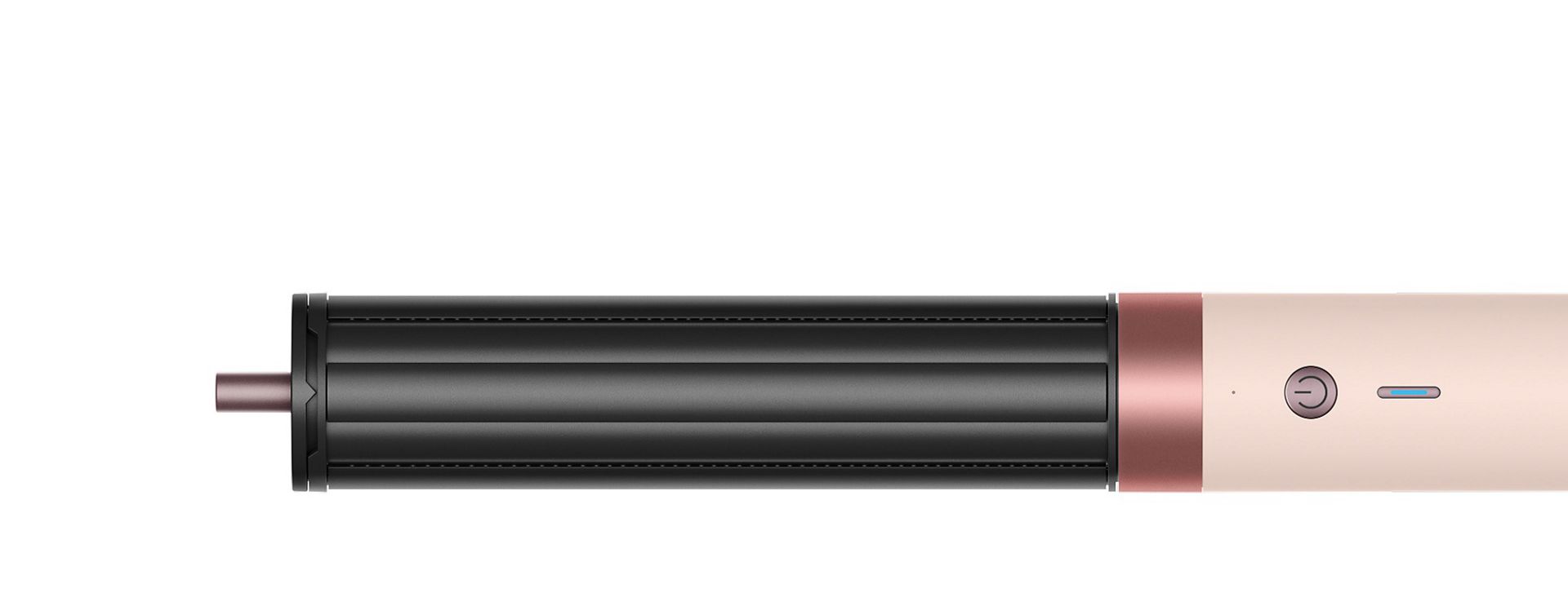 Close-up of the Dyson Airwrap 40mm Co-anda2x curling barrel.