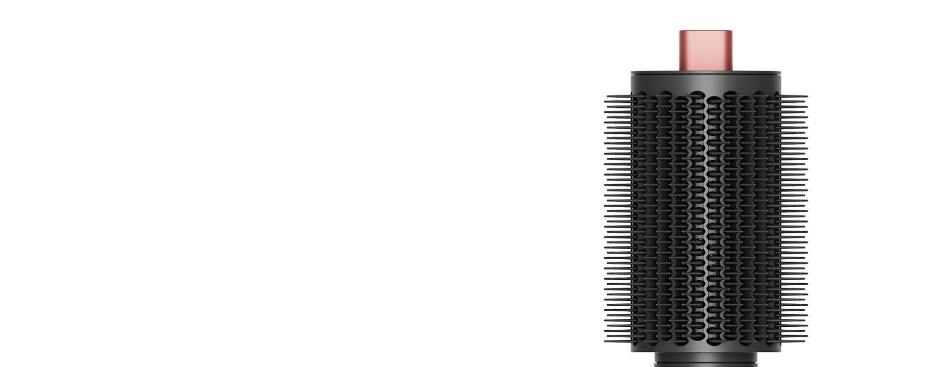 Close-up of the Dyson Airwrap Co-anda2x Large round volumising brush 2x.