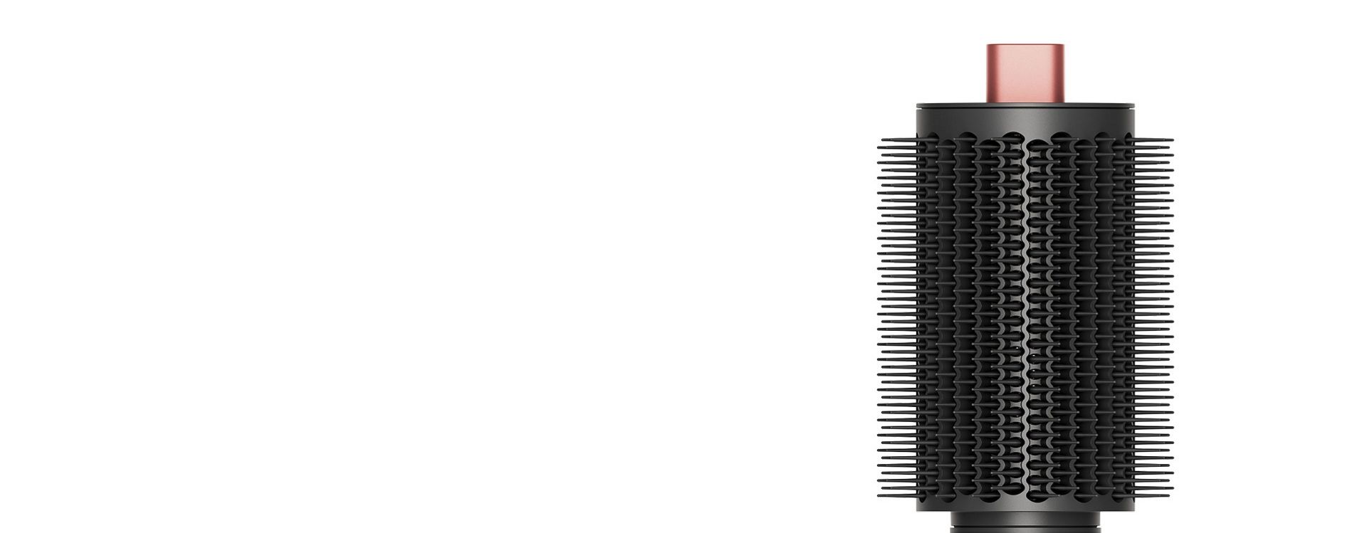 Close-up of the Dyson Airwrap Co-anda2x Large round volumising brush 2x.