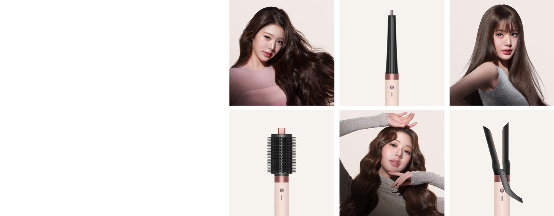Dyson Airwrap Co-anda2x multi-styler and Jang Won-young.