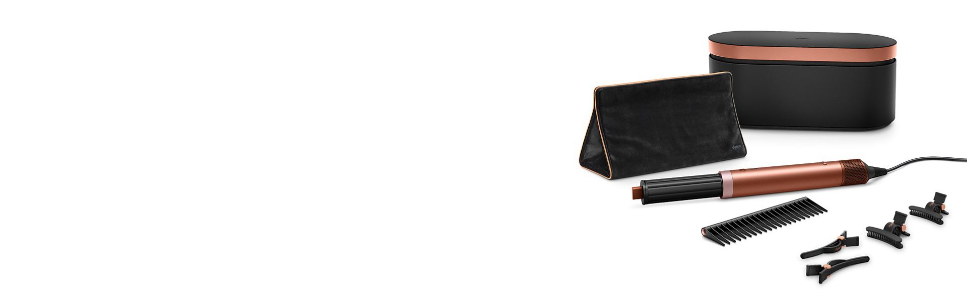 The Dyson Airwrap Co-anda2x multi-styler and dryer with included complimentary gifts.