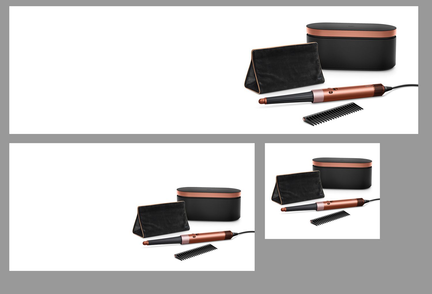 The Dyson Airwrap ID multi-styler and dryer with included complimentary gifts.