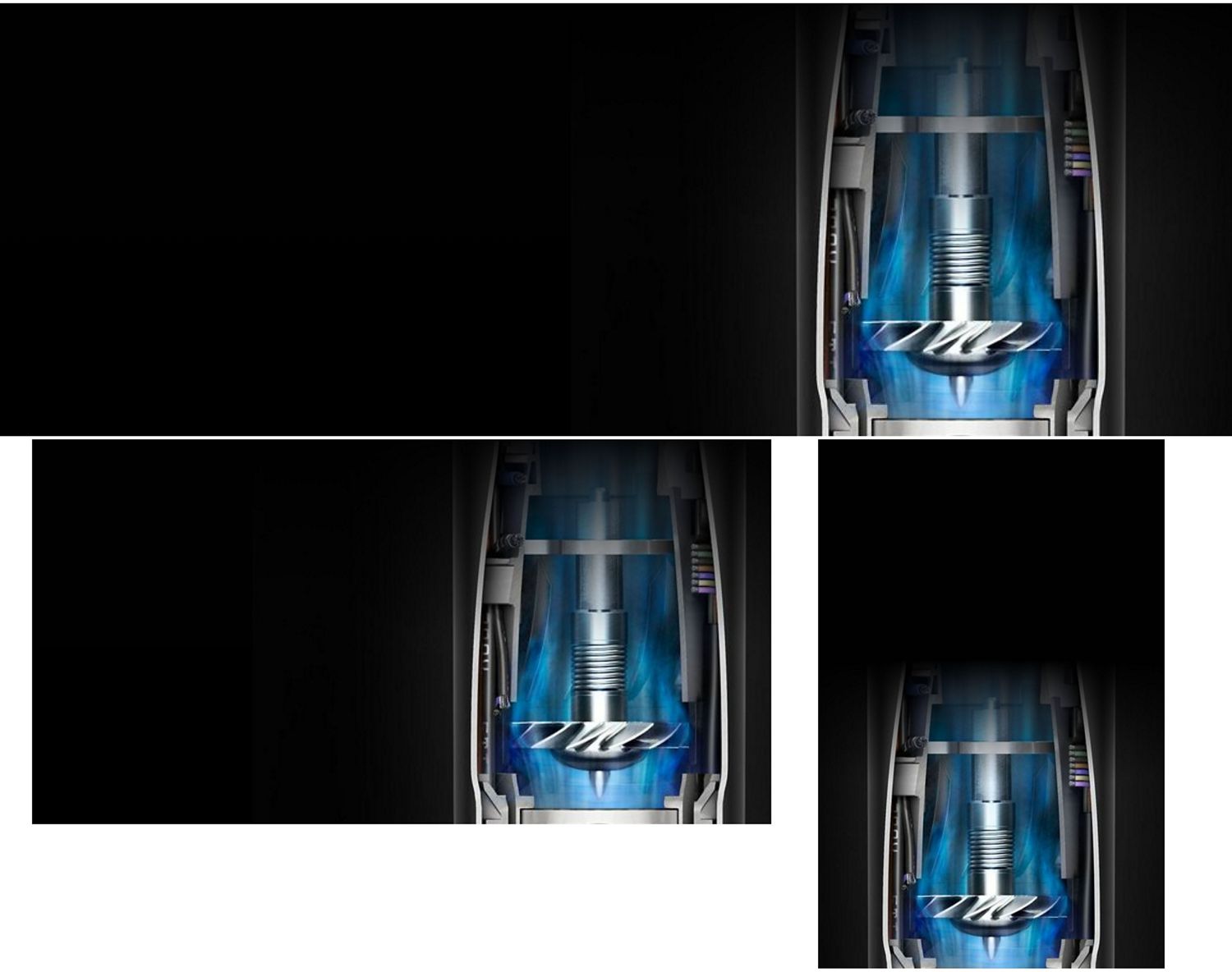 Cutaway of the motor within an Airwrap multi-styler and dryer.