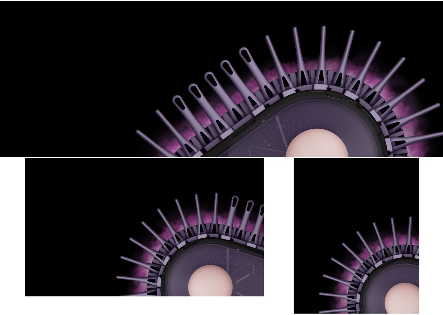 PivotFlex bristles on the Dyson Airsmooth styling brush.