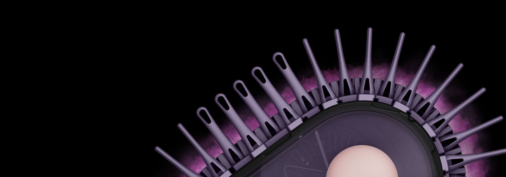 PivotFlex bristles on the Dyson Airsmooth styling brush.
