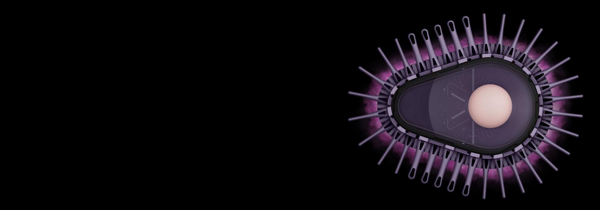 Anti-snag loop bristles on the Dyson Airsmooth styling brush.