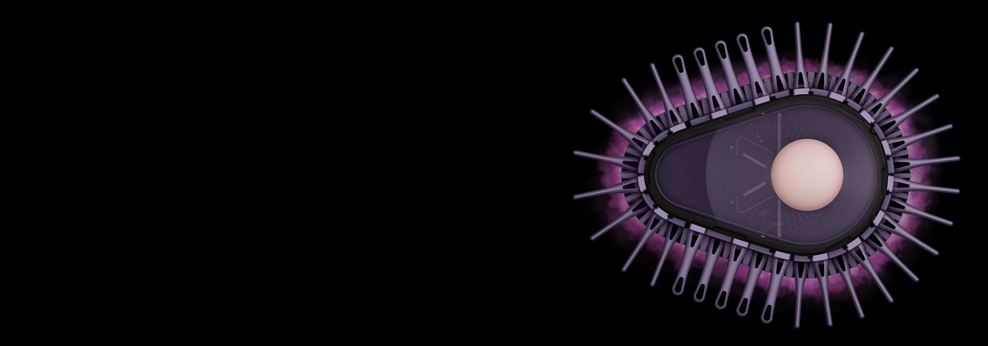 Anti-snag loop bristles on the Dyson Airsmooth styling brush.