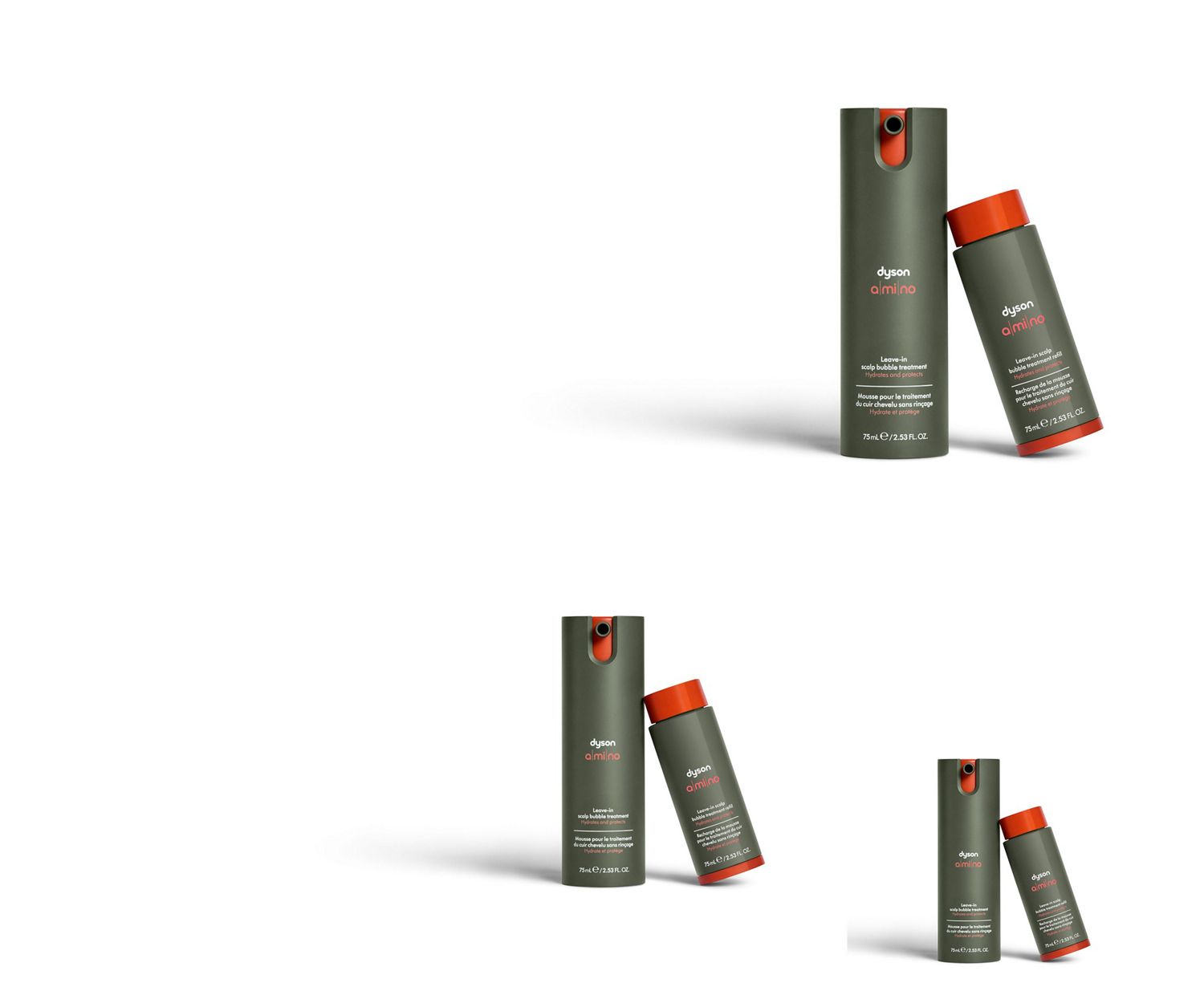 Dyson Amino leave-in scalp bubble treatment.