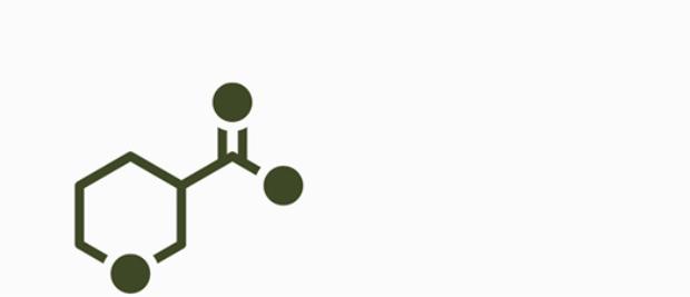 A Niacinamide molecule diagram.