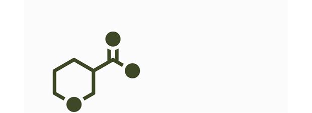 A Niacinamide molecule diagram.