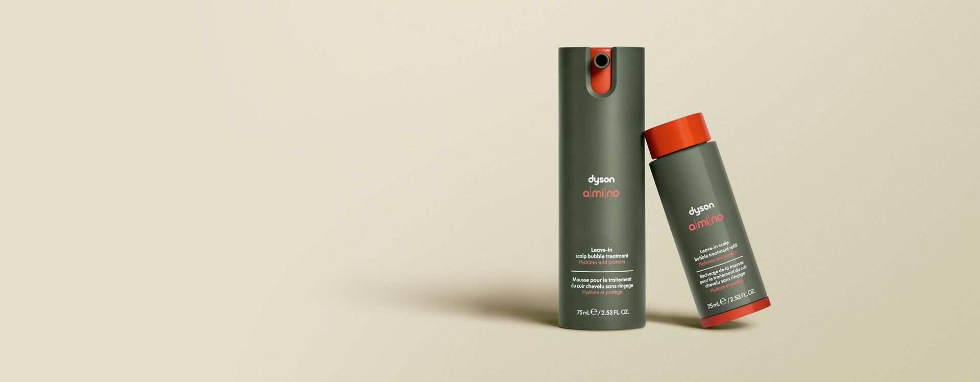 Dyson Amino leave-in scalp bubble treatment with refill.