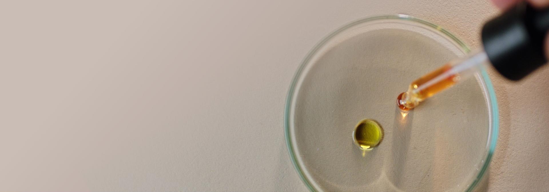 Dyson Amino11 blend is pipetted onto a petri dish.