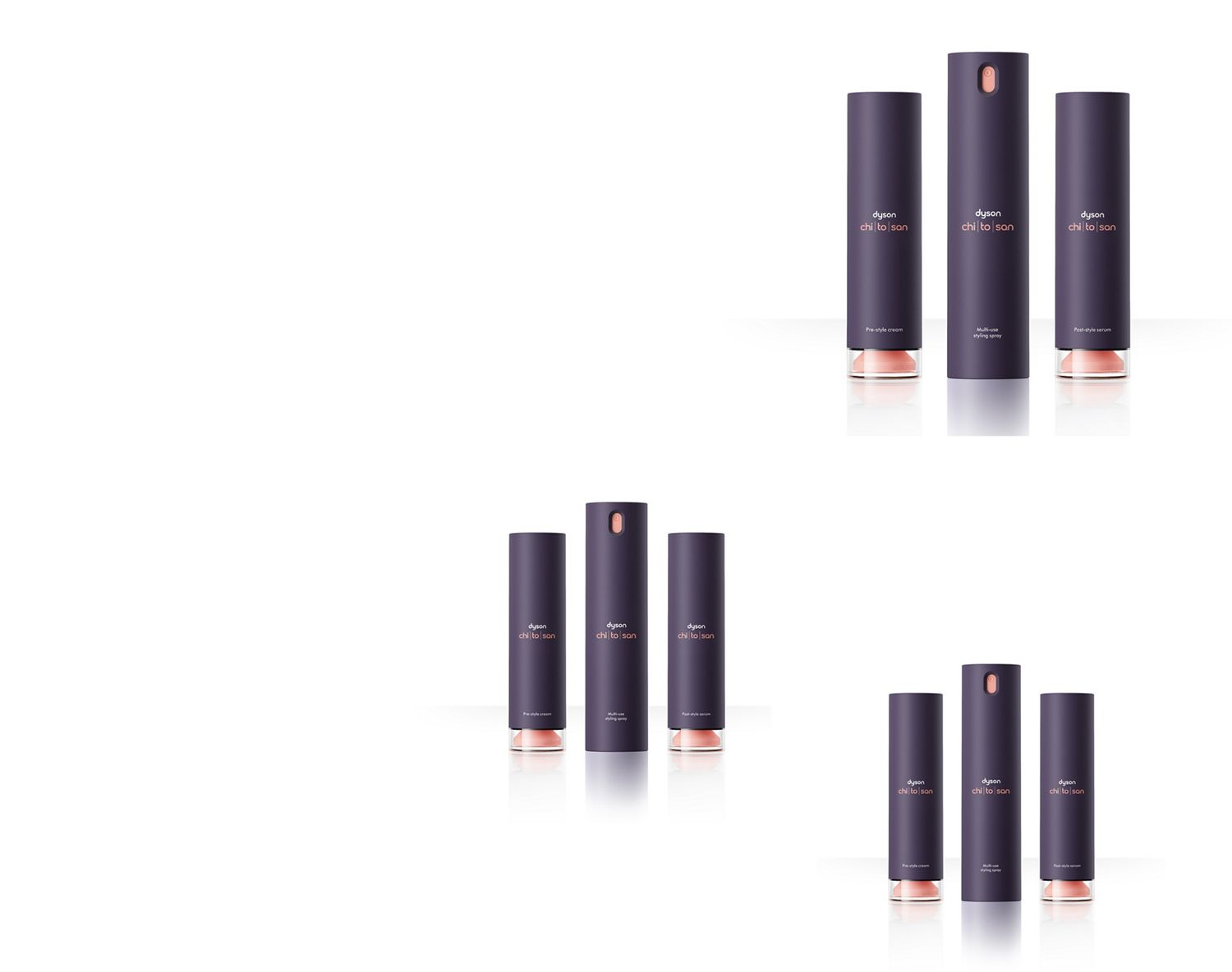 The Dyson Chitosan styling range in front of a stack of oyster mushrooms.