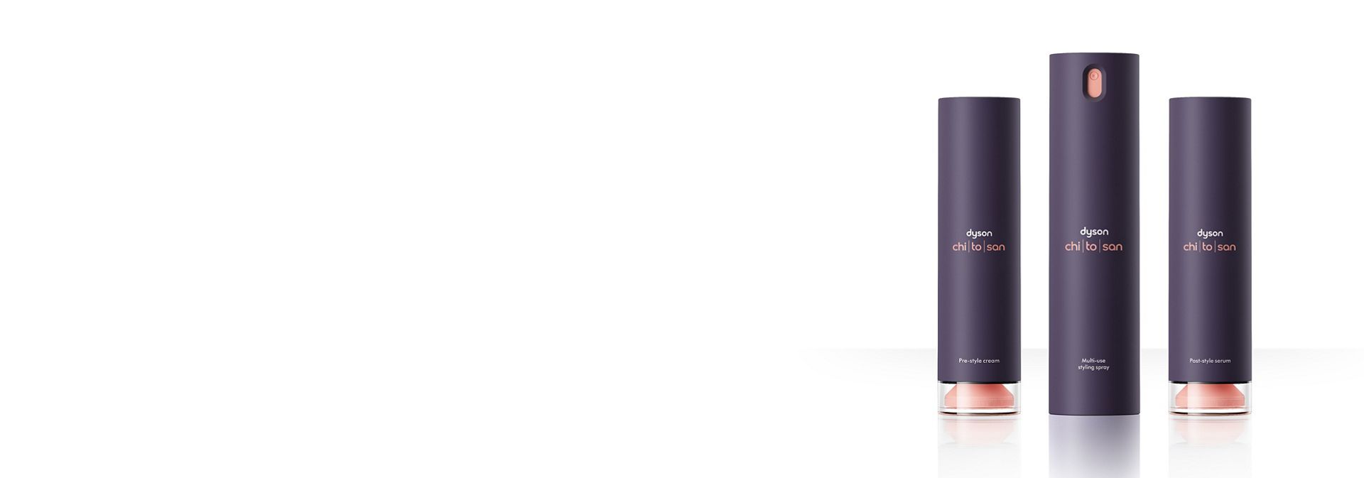 The Dyson Chitosan styling range in front of a stack of oyster mushrooms.