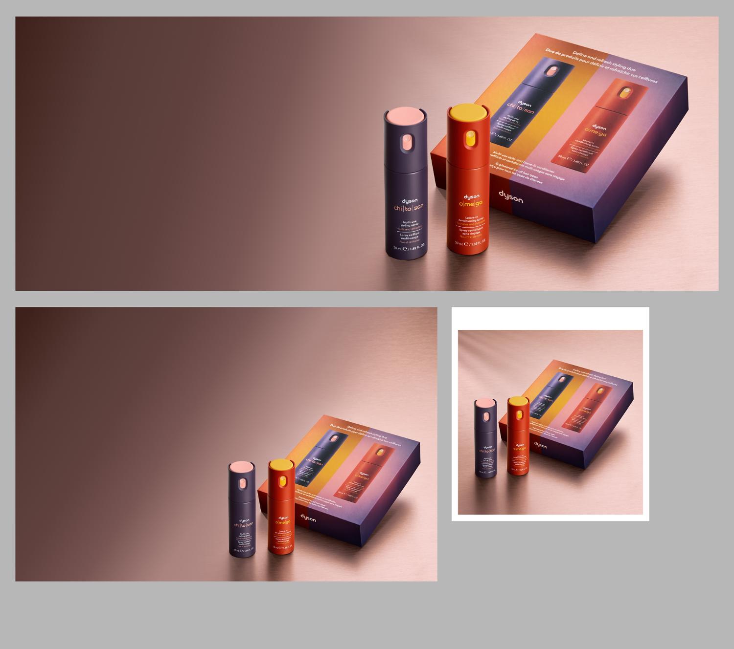 Dyson Define and refresh styling duo gift set with box.