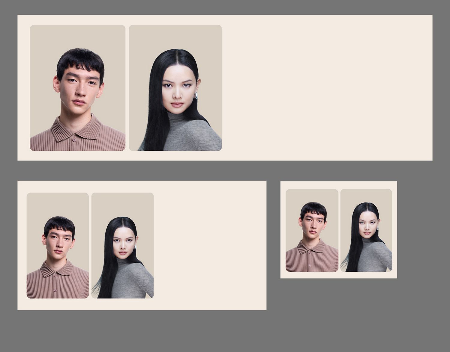 Pair of models with hair styled using the Dyson Supersonic hair dryer.