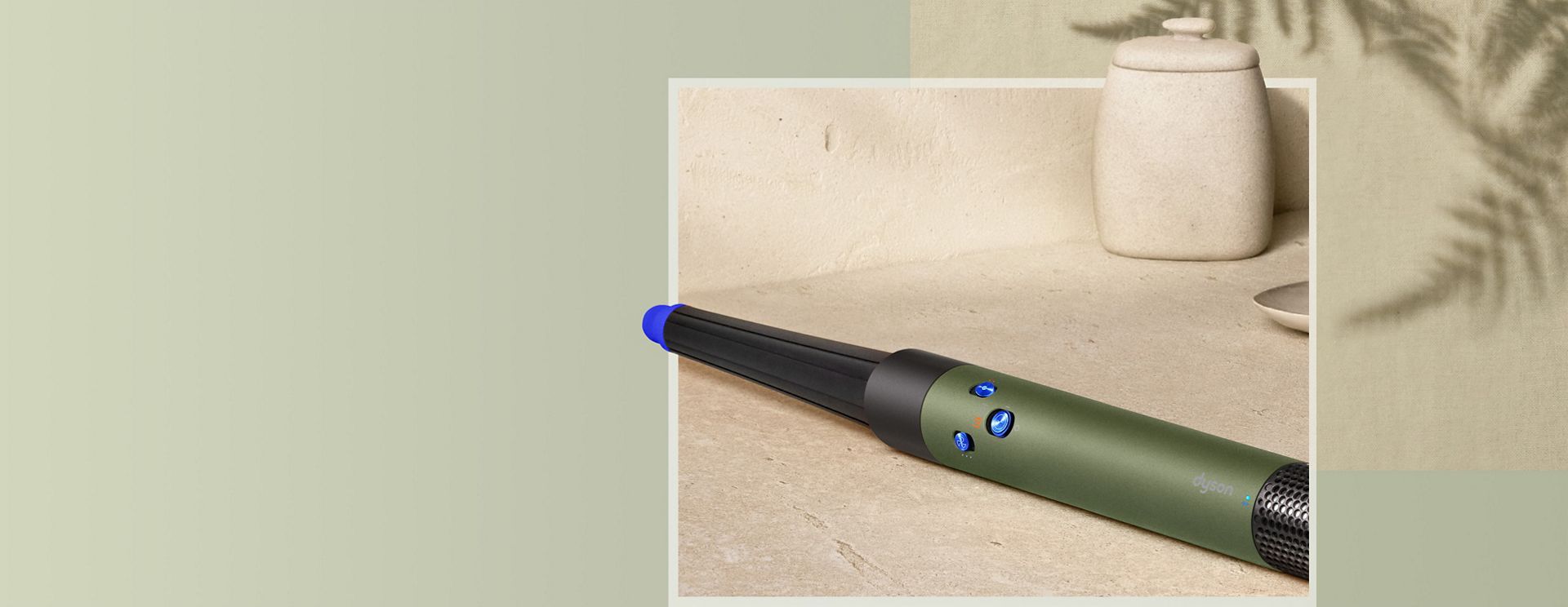 Dyson Airwrap i.d. multi-styler and dryer in Ceramic khaki.