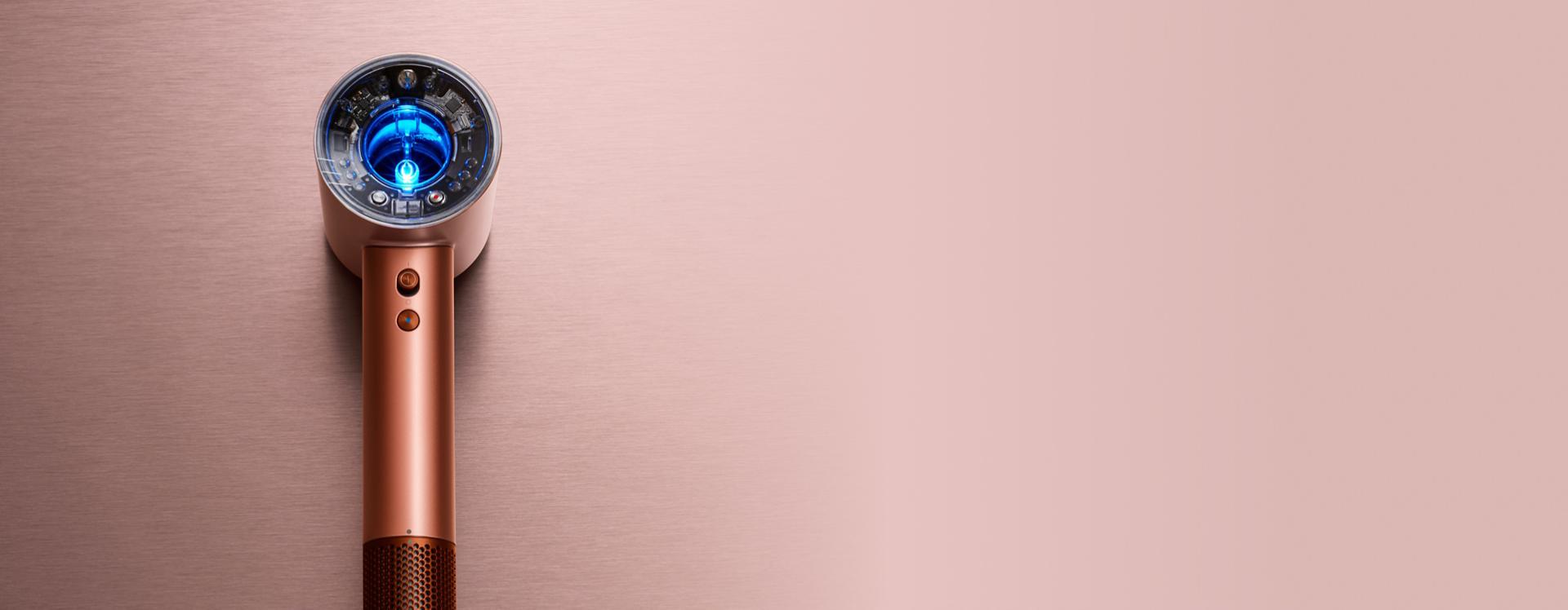 Dyson Supersonic Nural hair dryer in Amber silk.