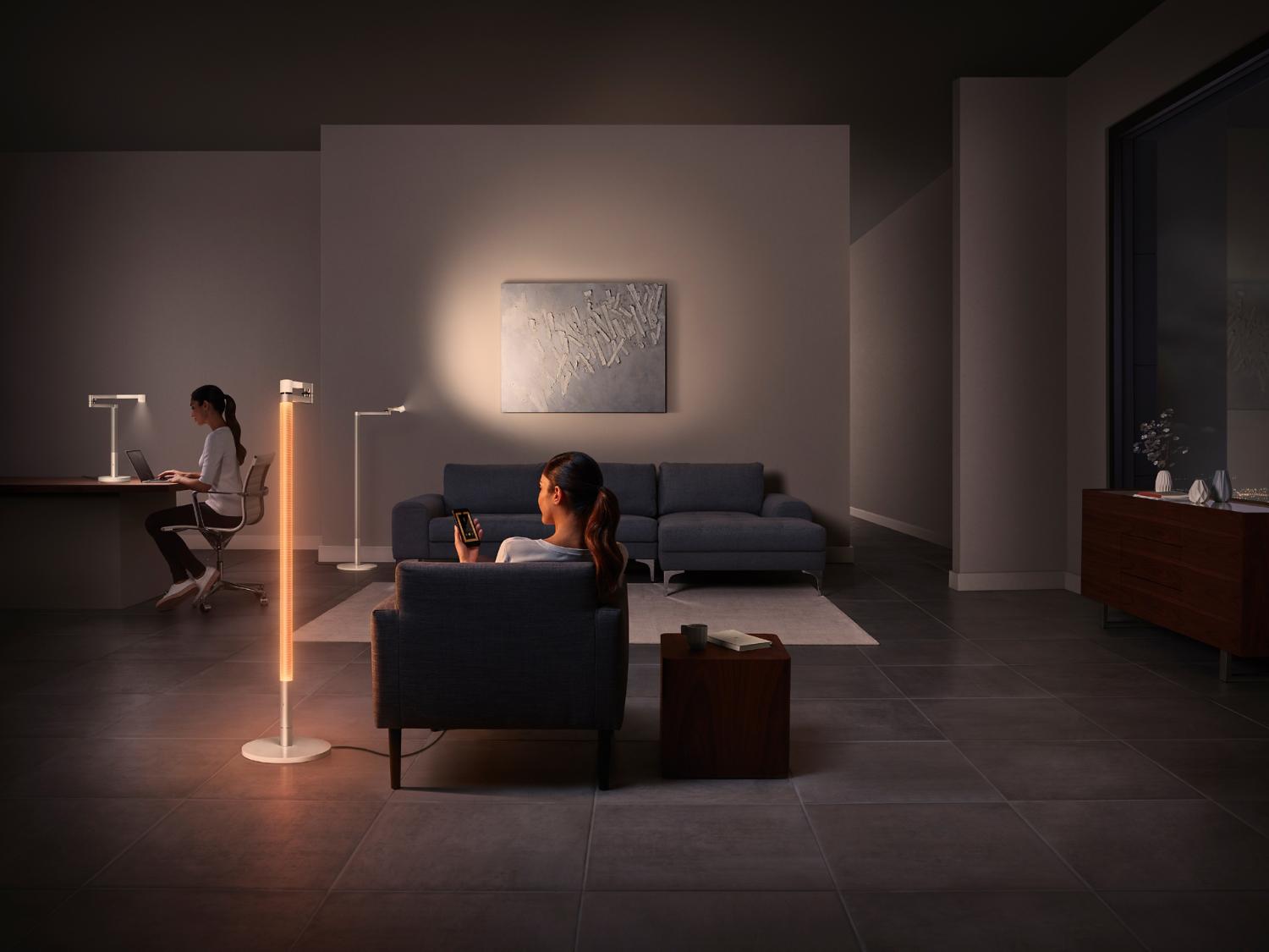 MyDyson app utilisé pour contrôler la lampe à la maison