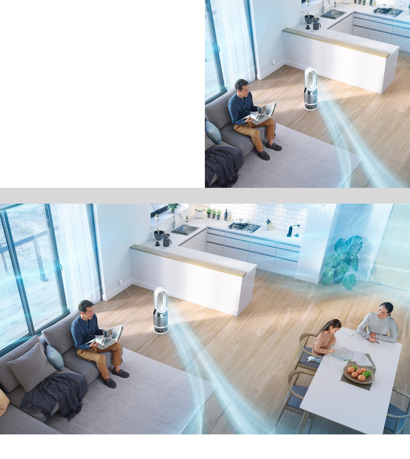 Dyson purifier humidifier in use