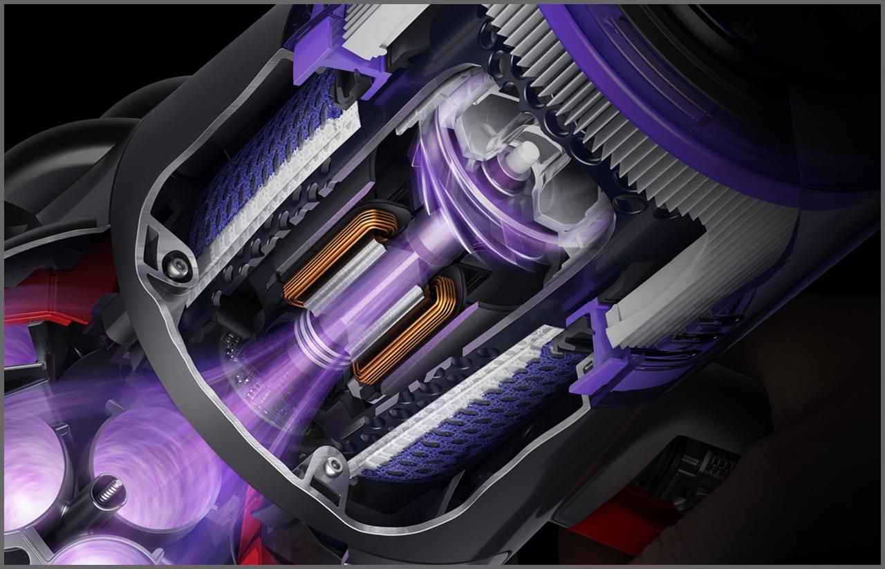 Cutaway image of a Dyson Hyperdymium motor