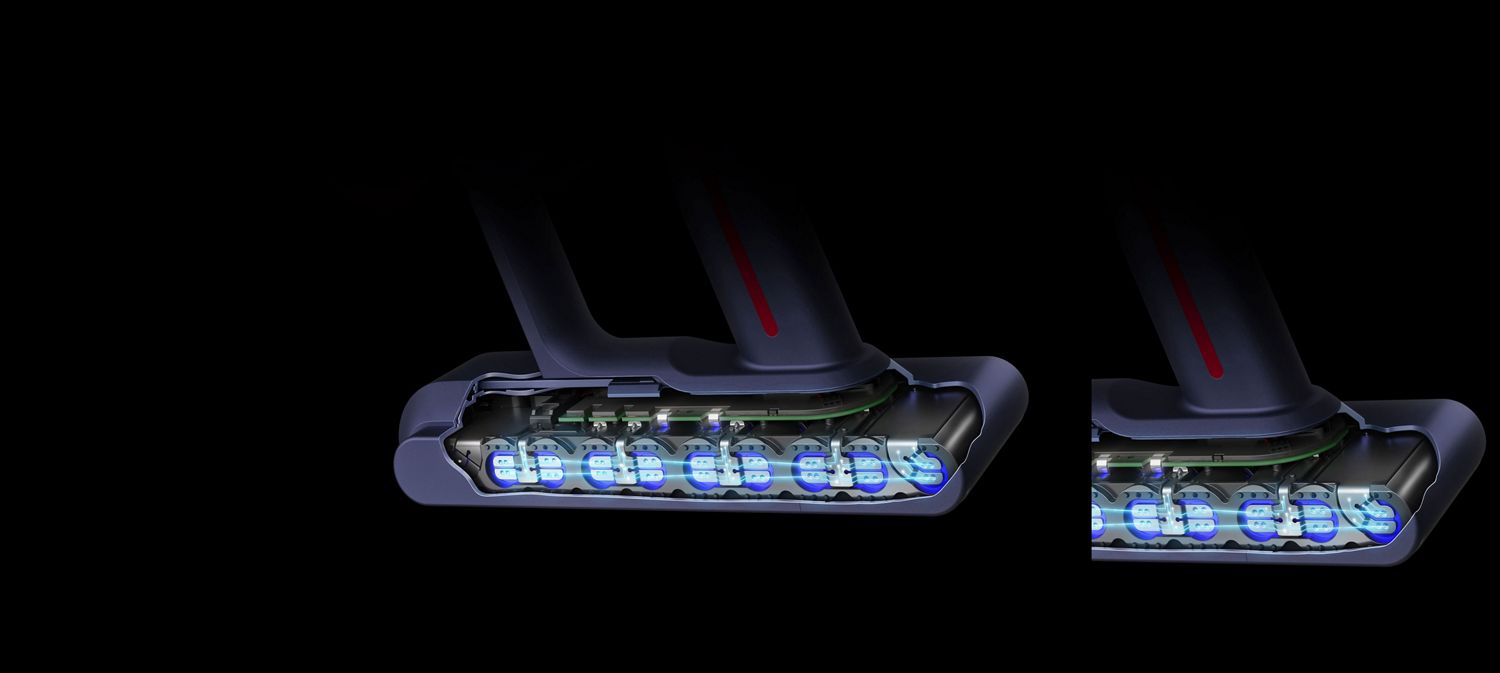 Cut-away of the cleaner head.