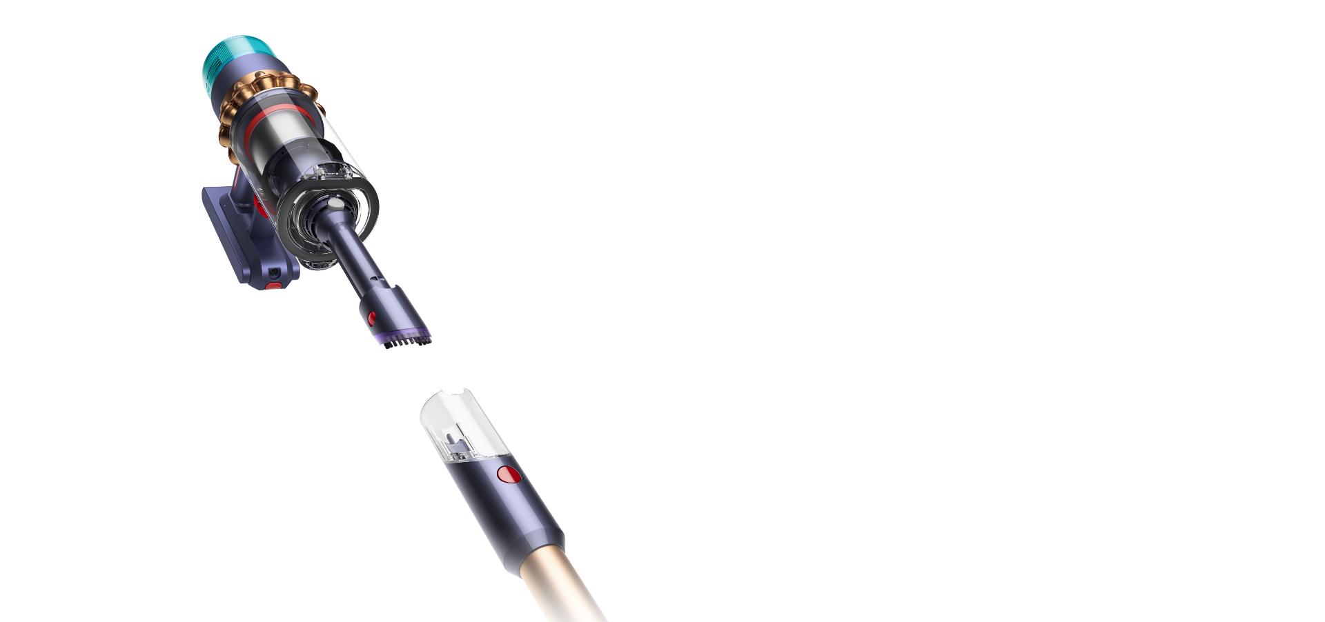 Close-up of the Dyson Gen5detect vacuum as a handheld.