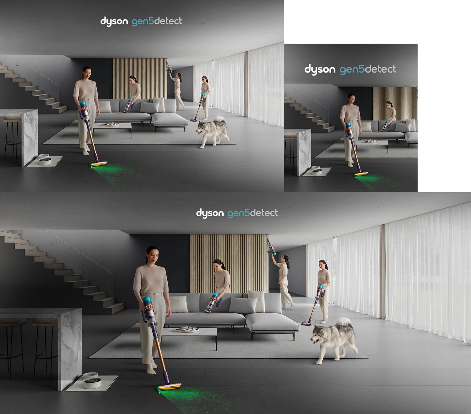 Dyson Gen5 detect cleaning the whole home