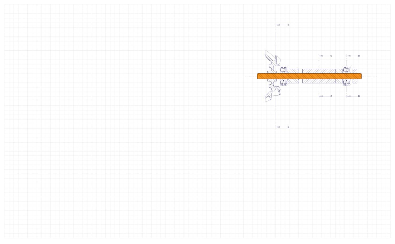 Graphic of Dyson Cyclone V10™ vacuum ceramic shaft