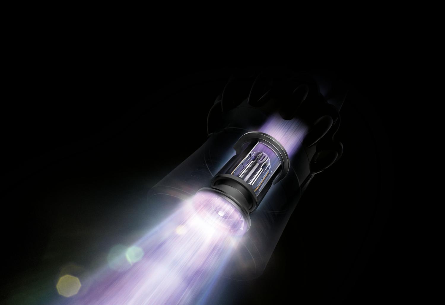 Graphic of airflow through Dyson digital motor V10