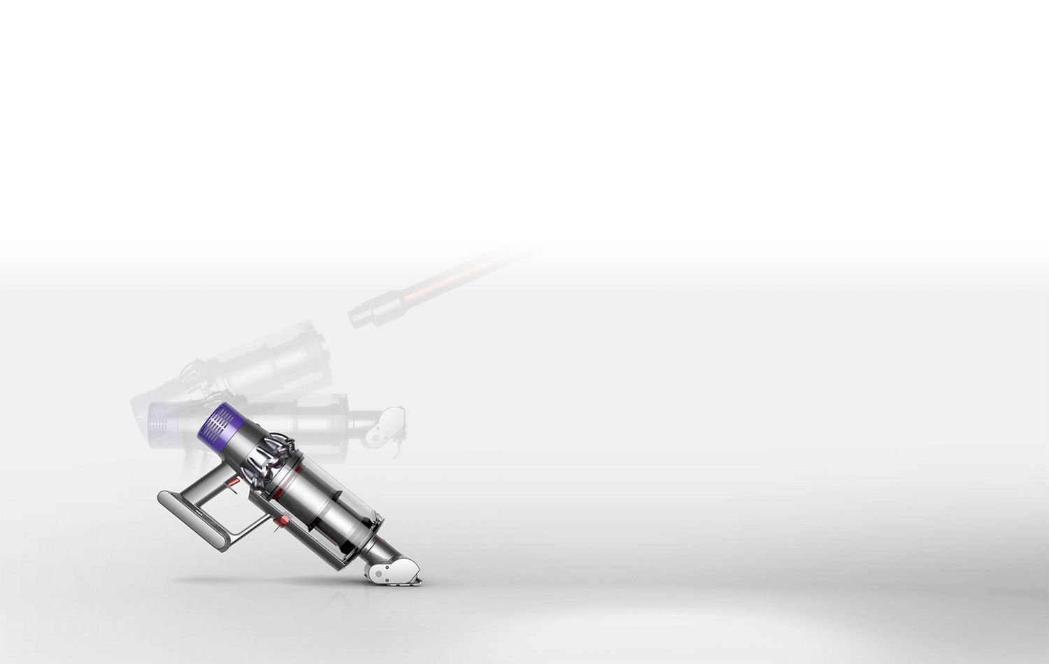 Demonstrating the V10 going from stick to handheld