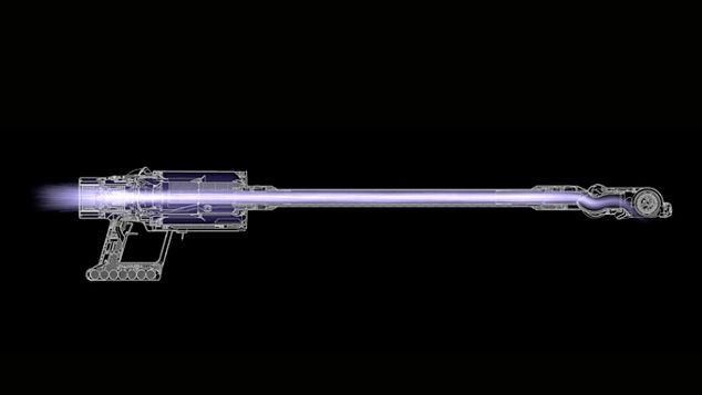 Dyson V10クリーナー内の気流と吸引力の断面図